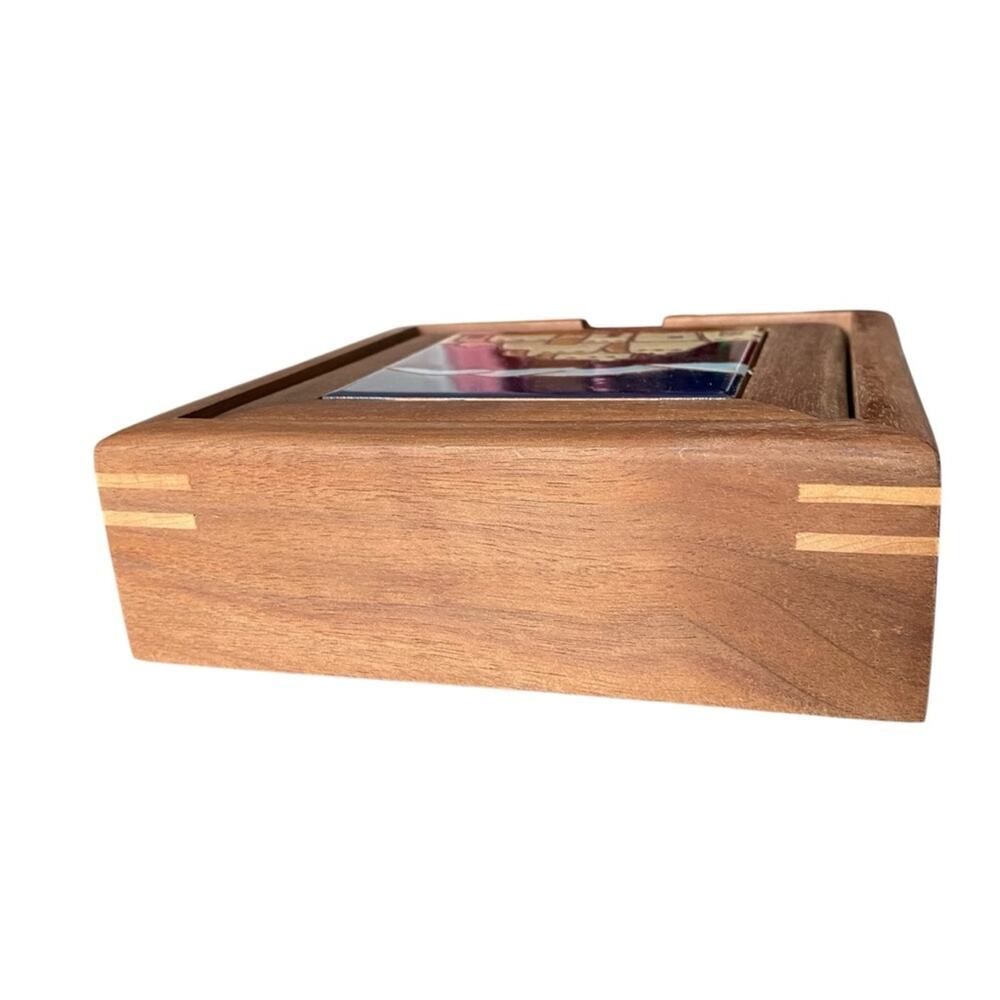 Boxes by Bruce Collectible Black Walnut Arius Tile Sante Fe New Mexico Box - Picture 3 of 5